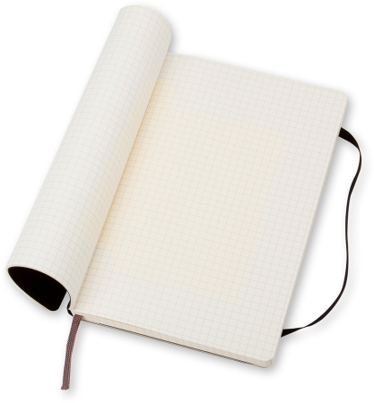 Блокнот Moleskine CLASSIC SOFT QP617 Large 130х210мм 192стр. клетка мягкая обложка черный