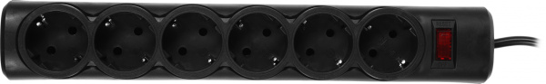 Сетевой фильтр Defender DFS 151 1.8м (6 розеток) черный (коробка)