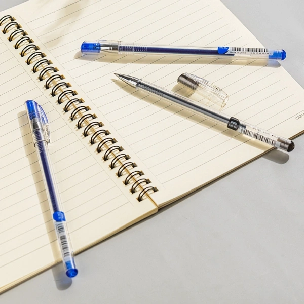 Ручка гелев. Deli Geni EG90-BK корп.прозрачный d=0.5мм чернила черн. 1стерж.