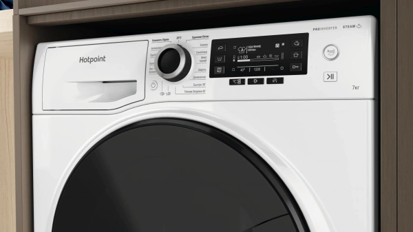 Стиральная машина Hotpoint NSD 7249 D AVE RU класс: A-40% загр.фронтальная макс.:7кг белый инвертер