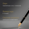 Ручка перьев. Parker Sonnet Core F539 (CW1931494) LaqBlack GT F сталь нержавеющая подар.кор.