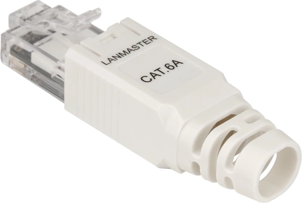 Коннектор Lanmaster LAN-TMP-U6A-WH полев.RJ45 кат.6A UTP бел. (упак.:1шт)