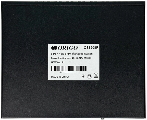 Коммутатор Origo OS6208F OS6208F/A1A (L2) 8SFP+ управляемый
