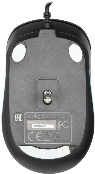 Мышь A4Tech Fstyler FM10 черный/синий оптическая (1600dpi) USB (4but)