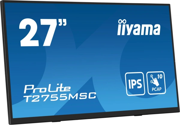 Монитор Iiyama 27" ProLite T2755MSC-B1 черный IPS LED 16:9 HDMI M/M матовая 400cd 178гр/178гр 1920x1080 60Hz DP FHD USB Touch 5.8кг