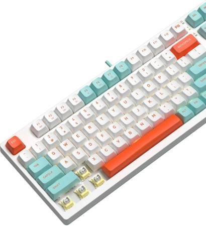 Клавиатура A4Tech Fstyler FS300 механическая белый USB for gamer LED (FS300 PANDA SNORKLENING)