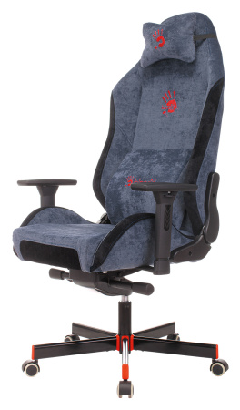 Кресло игровое A4Tech Bloody GC-470 синий с подголов. крестов. металл