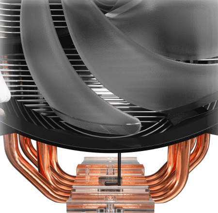 Устройство охлаждения(кулер) Cooler Master MA410M ARGB Soc-AM4/1151/1200/2066 4-pin 6-31dB Al+Cu 150W 820gr LED Ret