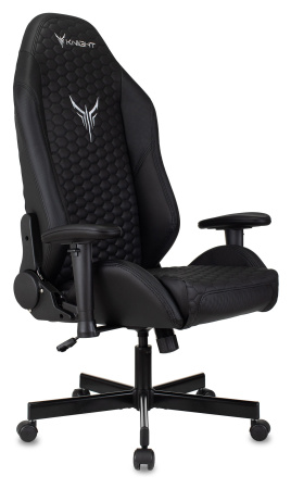 Кресло игровое Knight Neon черный соты эко.кожа с подголов. крестов. металл