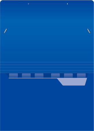 Портфель Бюрократ -BPR6BLUE 6 отдел. A4 пластик 0.7мм синий