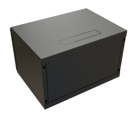 Шкаф коммутационный WRline (WR-TW-0966-SR-RAL9004) настенный 9U 600x600мм пер.дв.металл 2 бок.пан. 60кг черный 500мм 500мм IP20 сталь