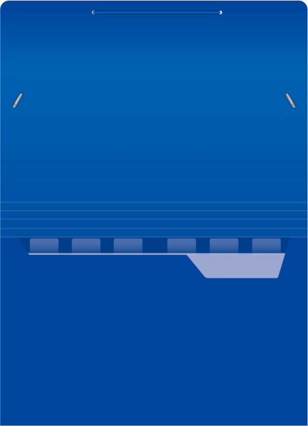 Портфель Бюрократ -BPR6BLUE 6 отдел. A4 пластик 0.7мм синий