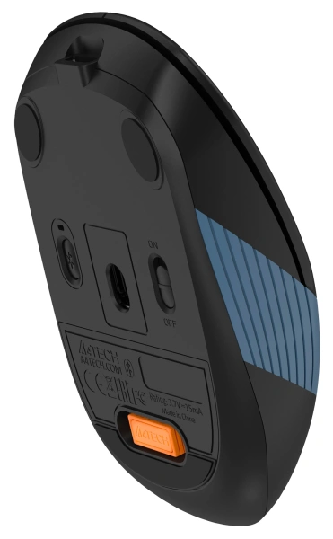 Мышь A4Tech Fstyler FB10C черный/синий оптическая (2400dpi) беспроводная BT/Radio USB (4but)