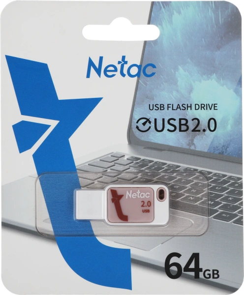 Флеш Диск Netac 64Gb UA31 NT03UA31N-064G-20PK USB2.0 розовый