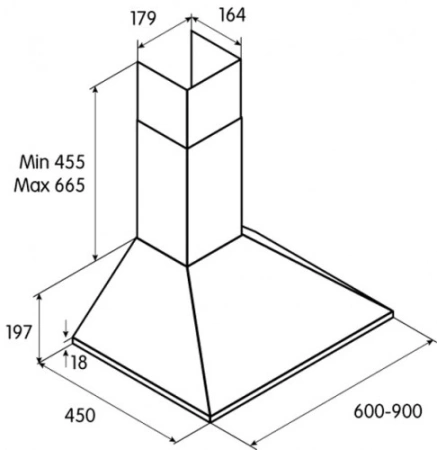 Вытяжка каминная Jet Air Gaia CR/A/60 кремовый управление: кнопочное (1 мотор)