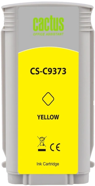Картридж струйный Cactus CS-C9373 №72 фото желтый (130мл) для HP DJ T610/T620/T770/T1100/T1100/T1120/T1200