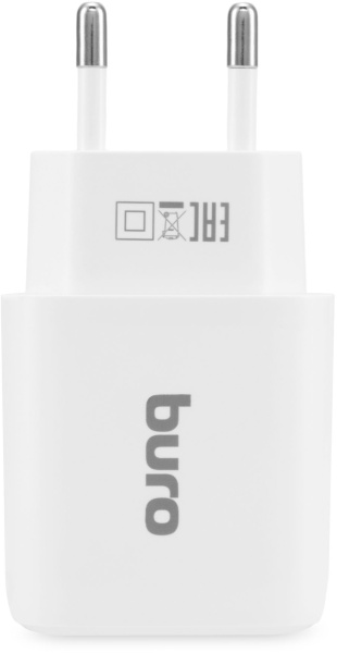 Сетевое зар./устр. Buro BUWG1 18W 3A (QC) USB-A универсальное белый (BUWG18P100WH)