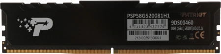 Память DDR5 8GB 5200MHz Patriot PSP58G520081H1 Signature Premium RTL PC5-41600 CL42 DIMM 288-pin 1.1В single rank с радиатором Ret