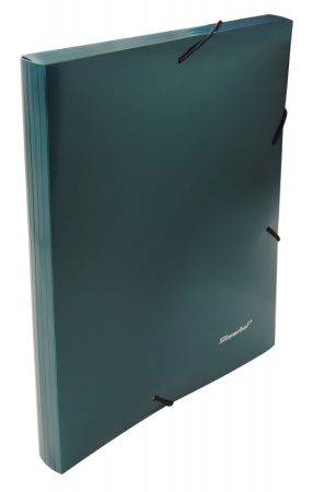 Папка на резинке Silwerhof Perlen 311918-75 A4 песок полипропилен 0.6мм зеленый металлик
