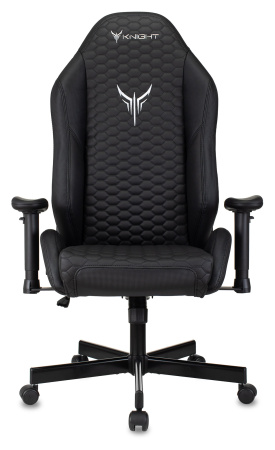 Кресло игровое Knight Neon черный соты эко.кожа с подголов. крестов. металл