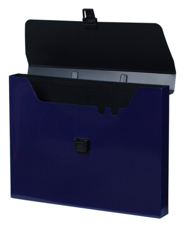 Портфель Бюрократ DeLuxe DLPP01BBERRY 1 отдел. A4 пластик 0.7мм черничный