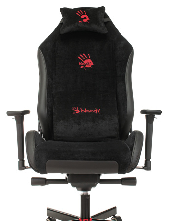 Кресло игровое A4Tech Bloody GC-450 черный текстиль/эко.кожа с подголов. крестов. металл черный