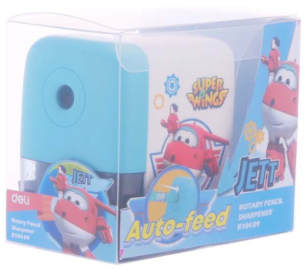 Точилка для карандашей механическая Deli ER10409 Super Wings 1 отверстие пластик ассорти