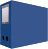 Короб архивный вырубная застежка Бюрократ -BA80/08BLUE пластик 0.8мм корешок 80мм 330х245мм синий