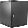 Шкаф коммутационный ЦМО (ШРН-12.350.1-9005) настенный 12U 600x359мм пер.дв.стекл 200кг черный 300мм 180град.