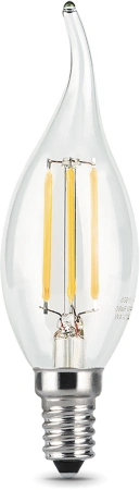 Лампа светодиодная Gauss Filament 9Вт цок.:E14 (упак.:10шт) свеча 220B св.свеч.бел.нейт. CF35 (10480
