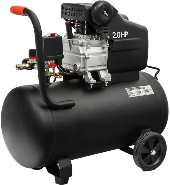 Компрессор поршневой Quattro Elementi KM 50-200 масляный 130л/мин 50л 1500Вт черный