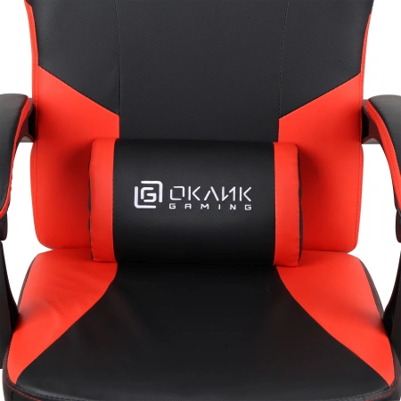 Кресло игровое Оклик Cooldown черный/красный сиденье черный/красный искусст.кожа/сетка с подголов. к