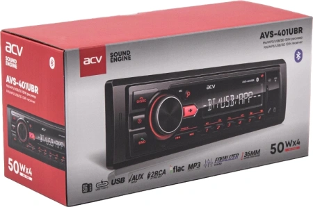Автомагнитола ACV AVS-401UBR 1DIN 4x50Вт v5.0 AUX 2 (43341)