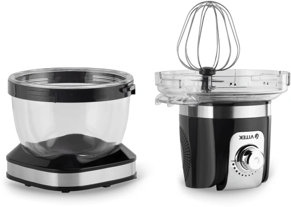 Кухонная машина Vitek VT-1434 планетар.вращ. 1000Вт черный