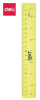Линейка Deli E6208 пластик дл.20см ассорти гибкая/двухсторонняя шкала