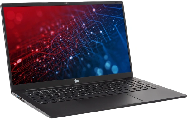 Ноутбук IRU Strato 15ALI Core i5 1235U 16Gb SSD512Gb Intel Iris Xe graphics 15.6" IPS FHD (1920x1080) Windows 11 Pro Multi Language 64 black WiFi BT Cam 6000mAh (2059115)