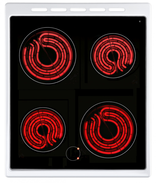 Плита Электрическая Weissgauff WES Е2V16 WE белый стеклокерамика (без крышки)