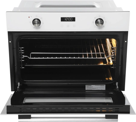 Духовой шкаф Электрический Hyundai HEO 64512 WG стекло белое