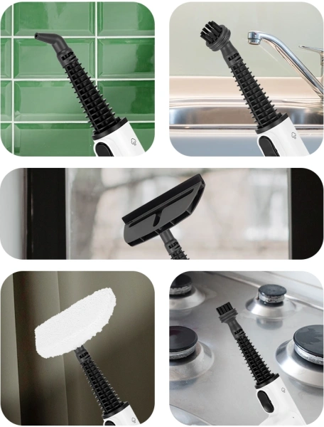 Швабра паровая Kitfort КТ-1063 1550Вт белый/черный