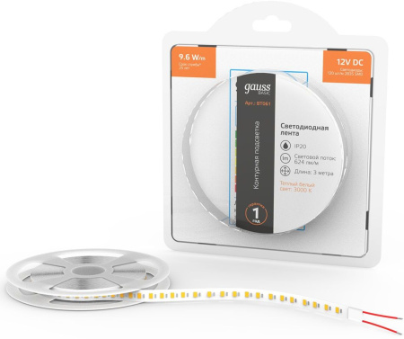Лента светодиод. Gauss Basic 3м (BT061)