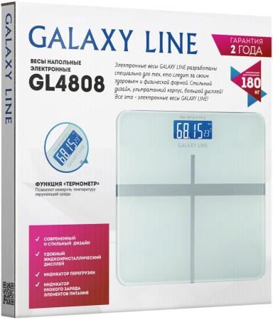 Весы напольные электронные Galaxy Line GL 4808 макс.180кг белый