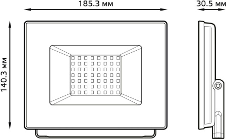 Прожектор уличный Gauss Elementary светодиодный 50Втбелый (613120350)