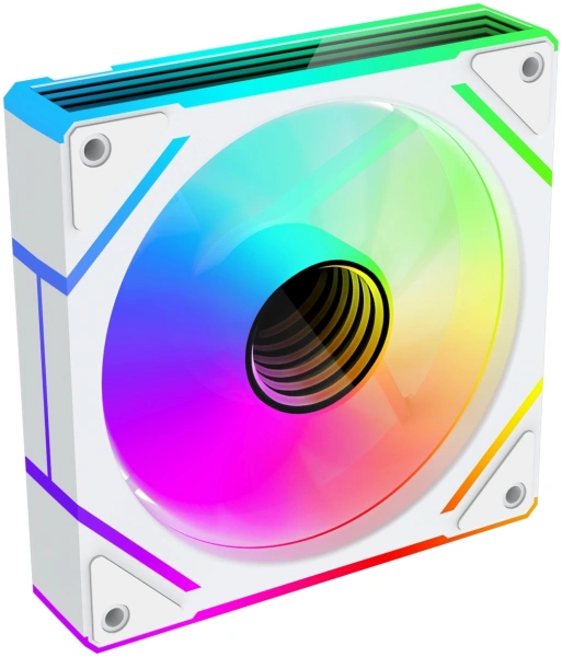 Вентилятор для корпуса Bloody BD-CF120ARGB2 LCD ARGB 120х120x25 белый 4-pin 26дБ (упак.:1шт) (BD-CF120ARGB2-WH) Ret