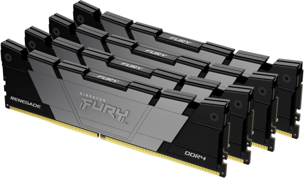 Память DDR4 4x16GB 3200MHz Kingston KF432C16RB12K4/64 Fury Renegade Black RTL Gaming PC4-25600 CL16