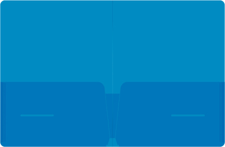 Папка-уголок Бюрократ -E570BLU 2 внутр.карман A4 пластик 0.18мм синий