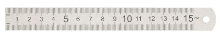 Линейка Silwerhof 160164 сталь нержавеющая дл.15см двухсторонняя шкала