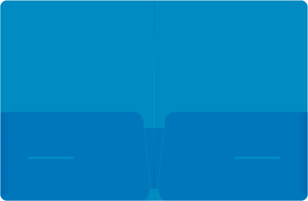 Папка-уголок Бюрократ -E570BLU 2 внутр.карман A4 пластик 0.18мм синий