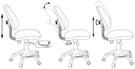 Кресло детское Бюрократ KD-4-F оранжевый TW-96-1 крестов. пластик подст.для ног