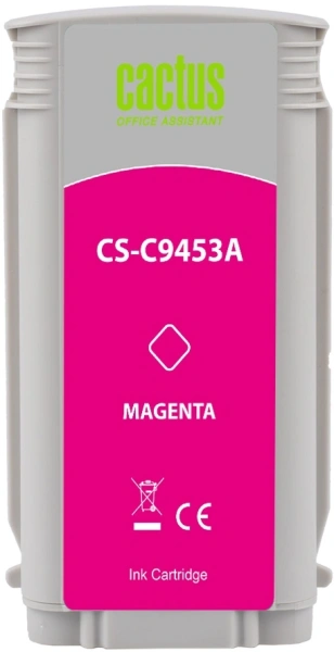 Картридж струйный Cactus CS-C9453A №70 пурпурный (130мл) для HP DJ Z3100