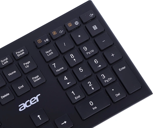 Клавиатура Acer OKR010 черный USB беспроводная slim Multimedia (ZL.KBDEE.003)
